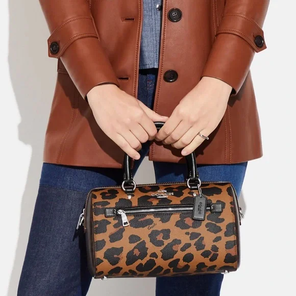 Coach Satchel with Leopard print